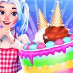 Симпатичная кукла готовит торты