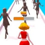 Девушка бежит красавица 3d