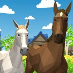 Симулятор Лошадиной Семьи Животных 3D