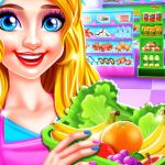 Уборка девушки из супермаркета